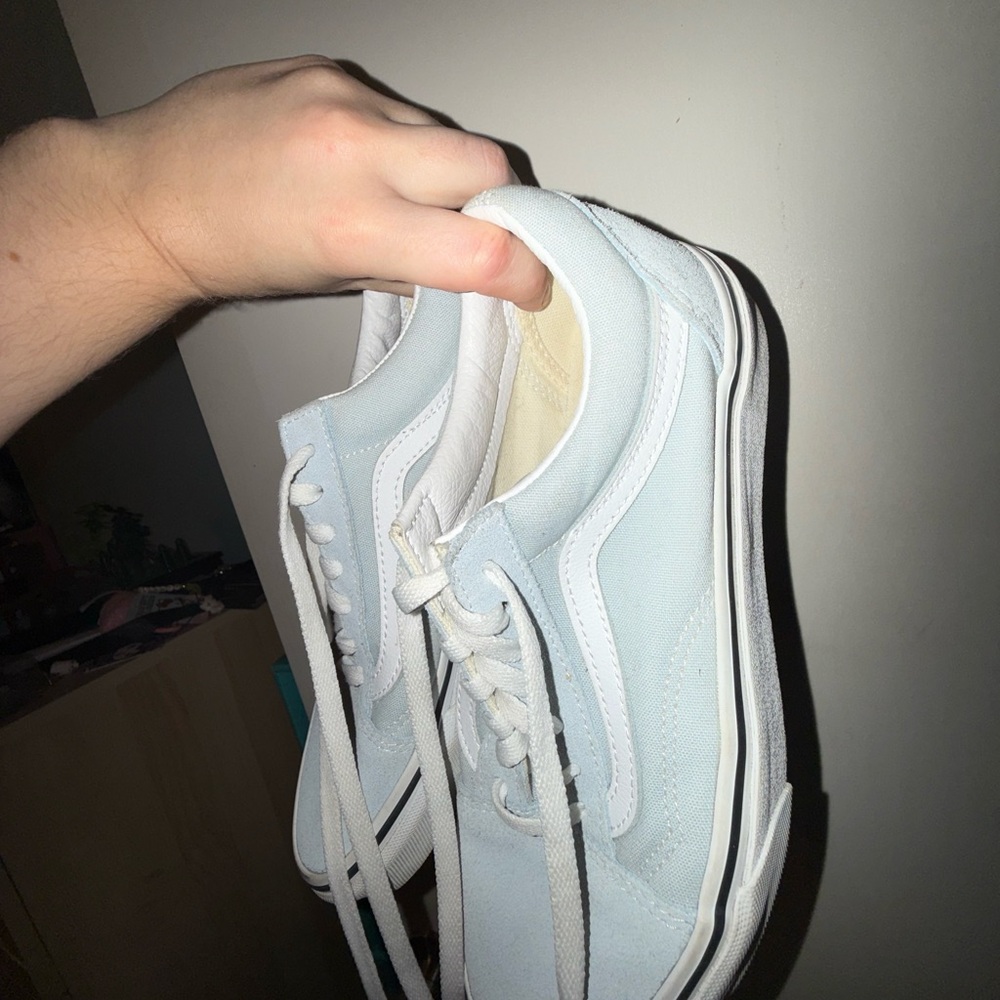 Vans Light Blue and White Sneakers